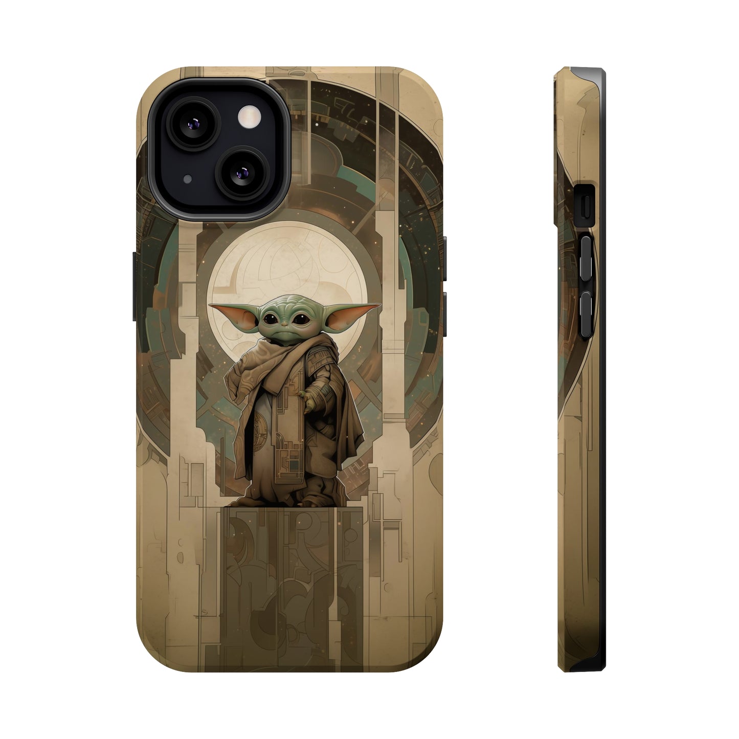 MagSafe Tough iPhone Case - Baby Yoda Grogu Art Deco style by Frank Lloyd Wright