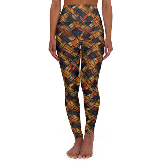 High Waisted Leggings - Baroque Tulip