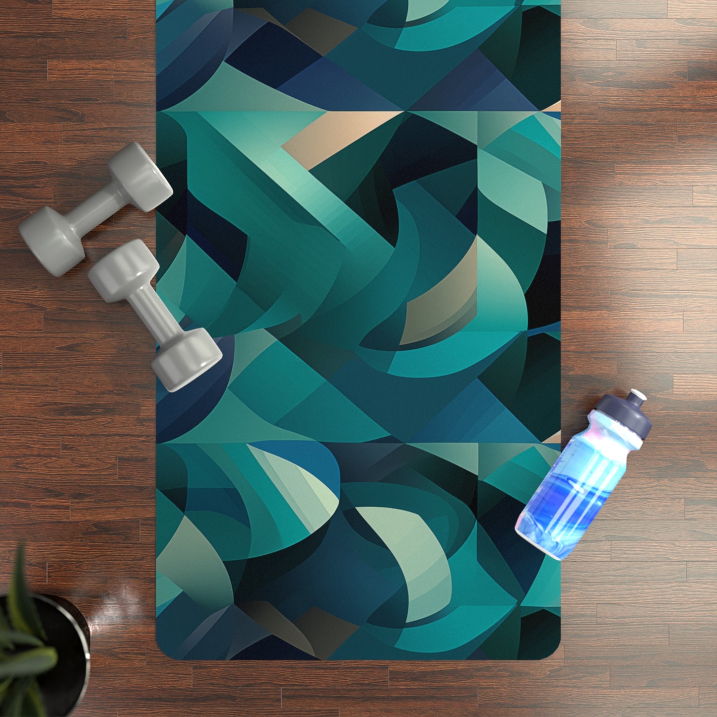 Rubber Yoga Mat- Clement Rome Geometric