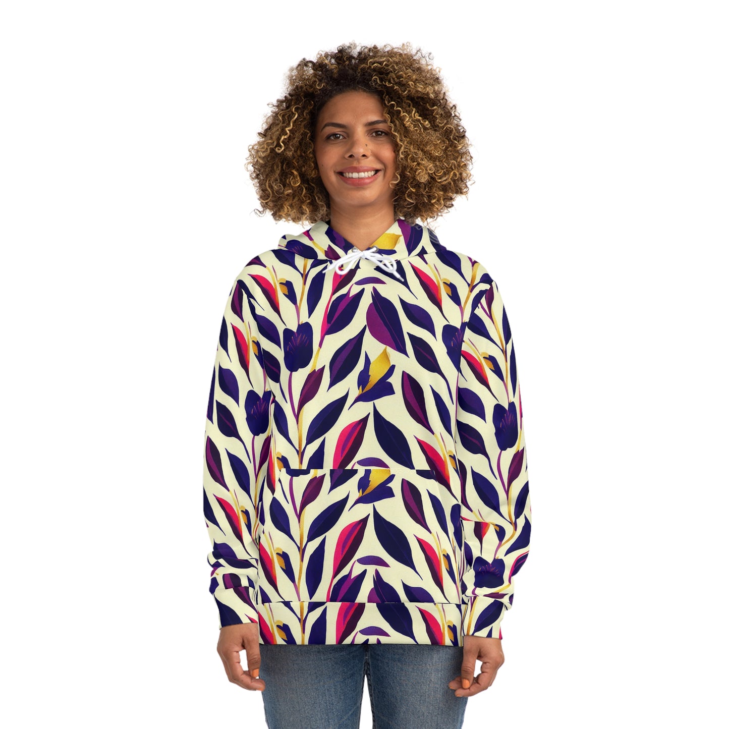 Hoodie - Violet Flourish Damask