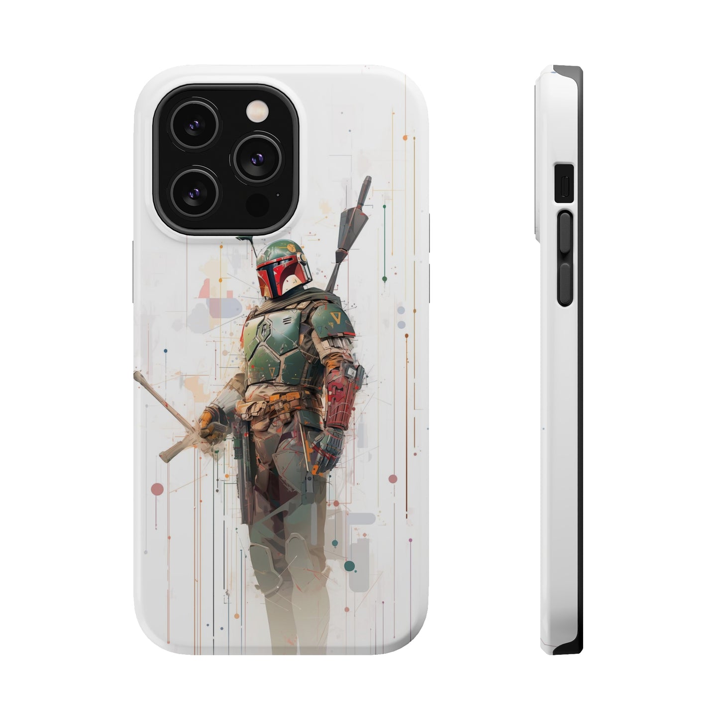 MagSafe Tough iPhone Case - Boba Fett infographic illustration