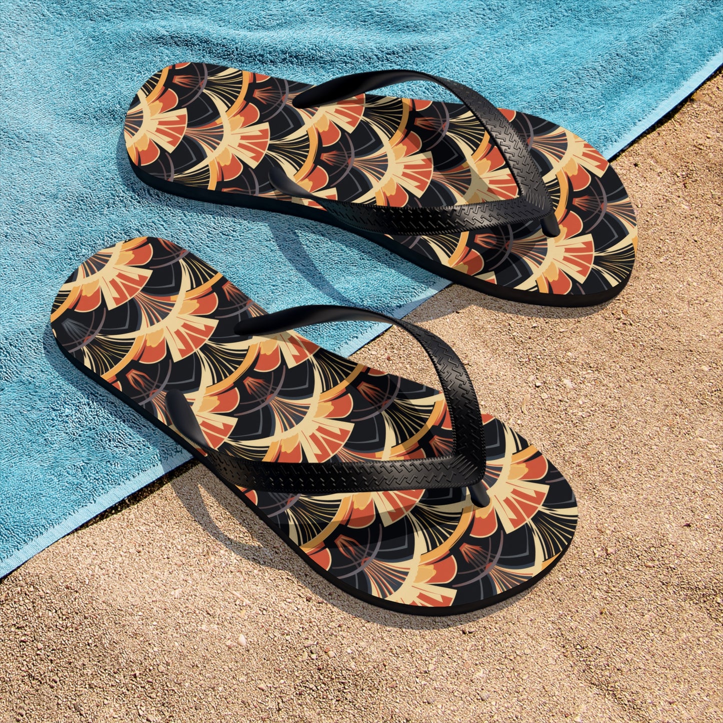 Unisex Flip-Flops - Gilded Highlights