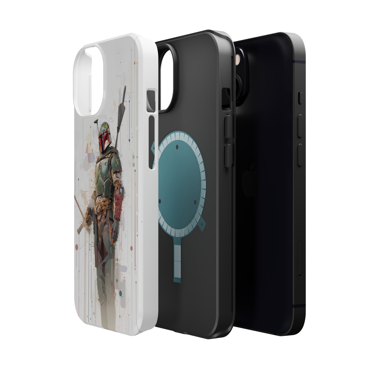 MagSafe Tough iPhone Case - Boba Fett infographic illustration