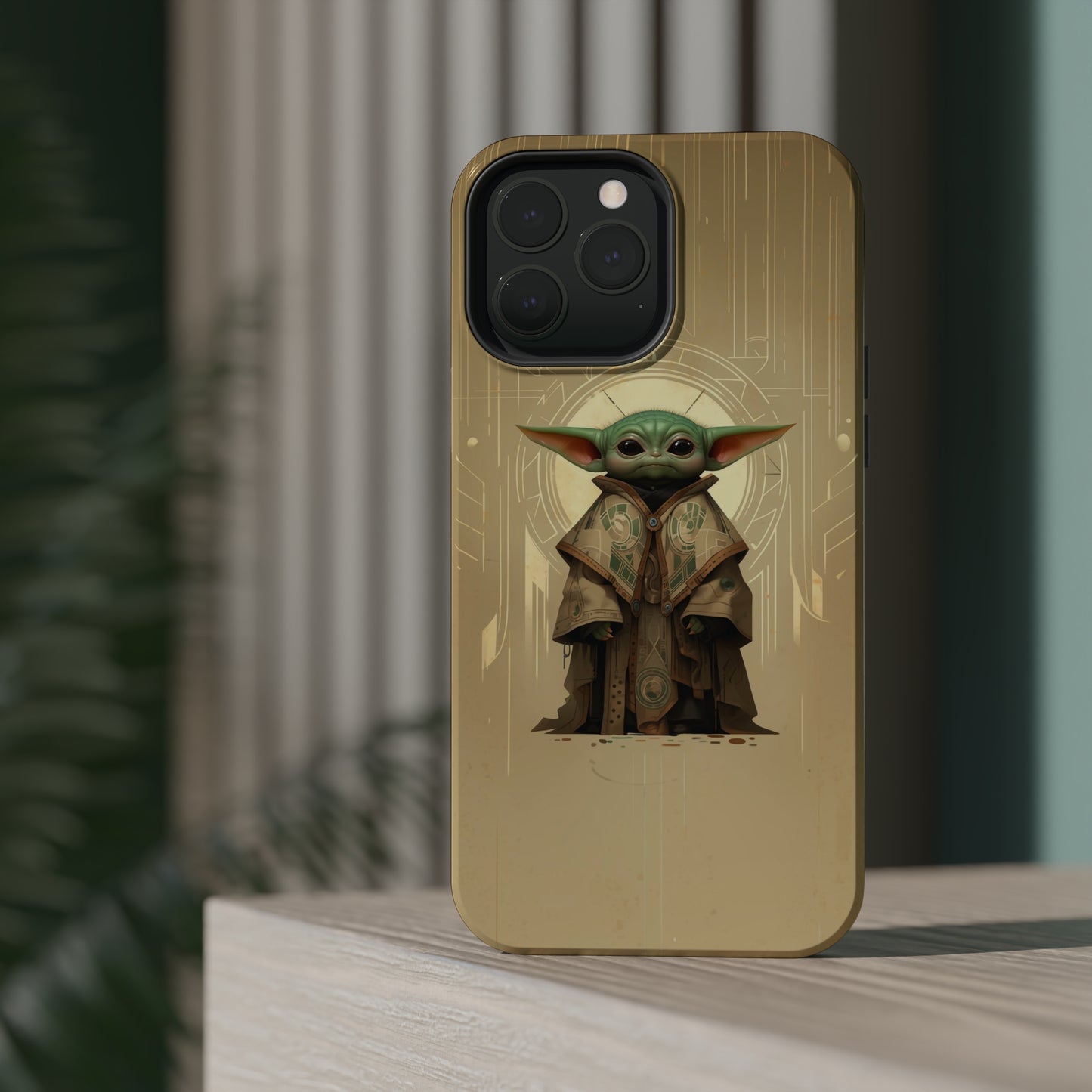 MagSafe Tough iPhone Case - Baby Yoda Grogu Art Deco Frank Lloyd Wright Design