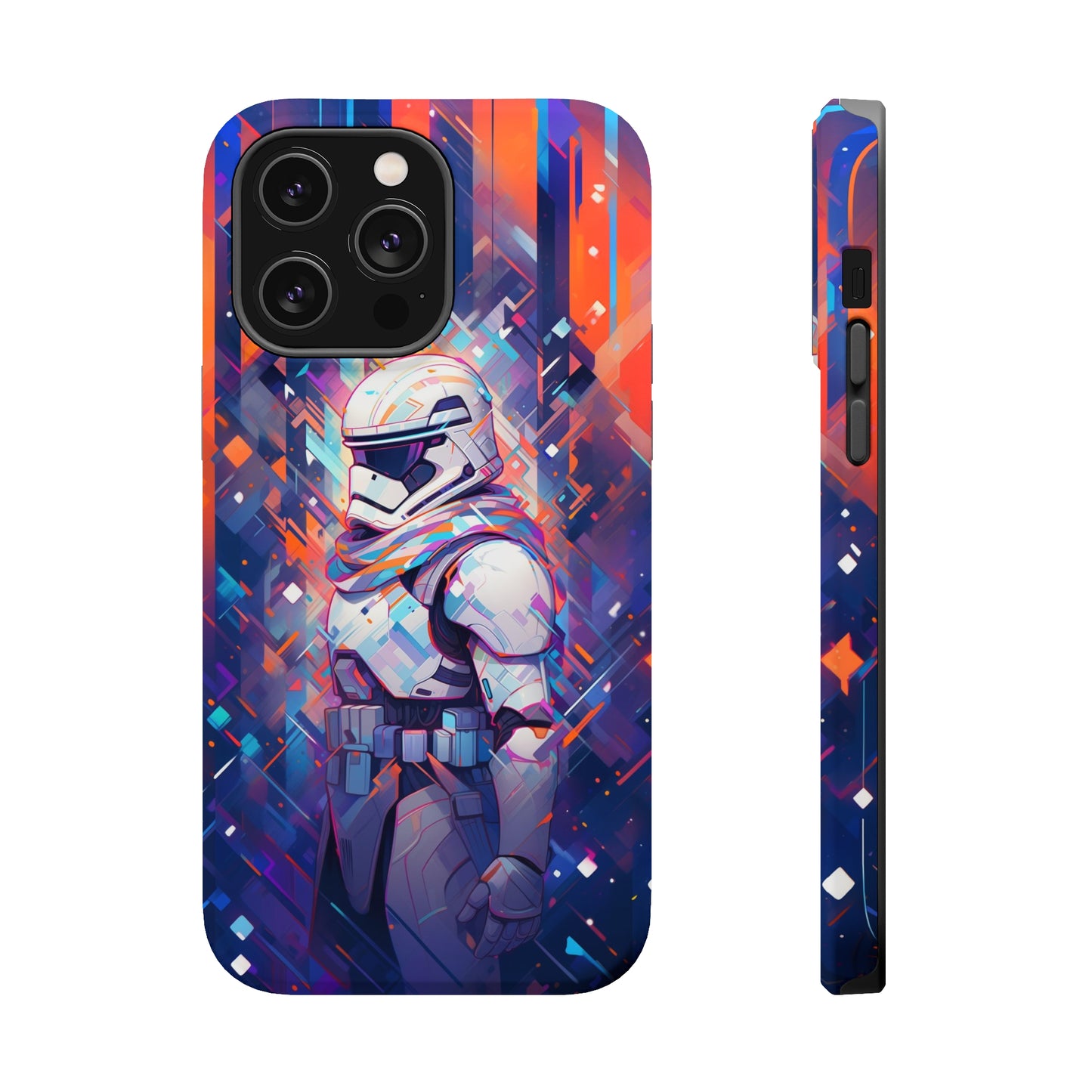 MagSafe Tough iPhone Case - Snow-trooper Op Art Vintage