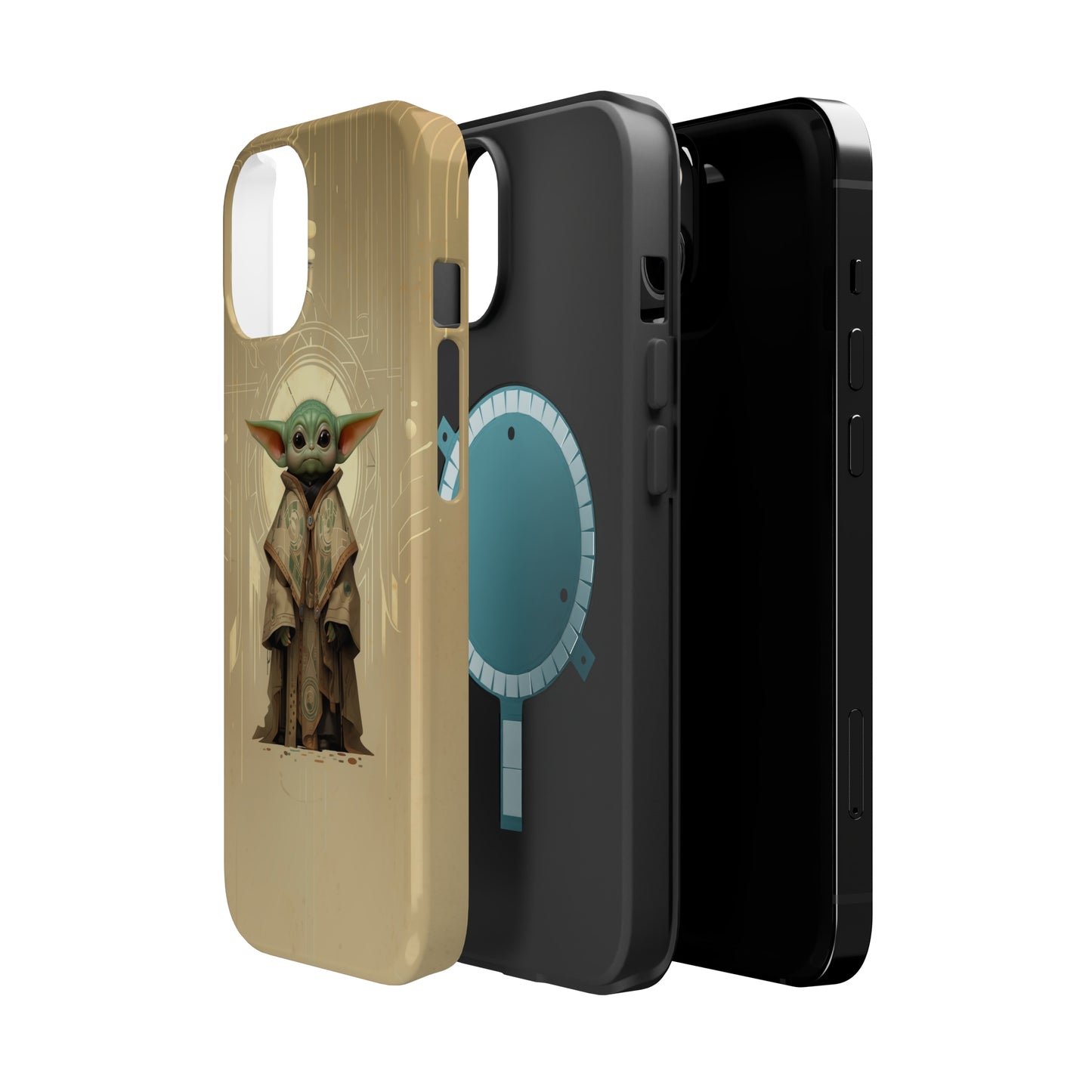 MagSafe Tough iPhone Case - Baby Yoda Grogu Art Deco Frank Lloyd Wright Design