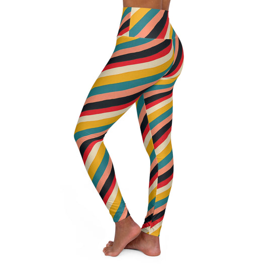 High Waisted Leggings - Oblique Spectrum