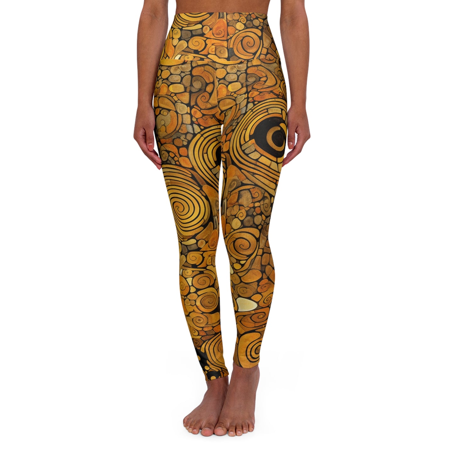 High Waisted Leggings - Art Nouveau.