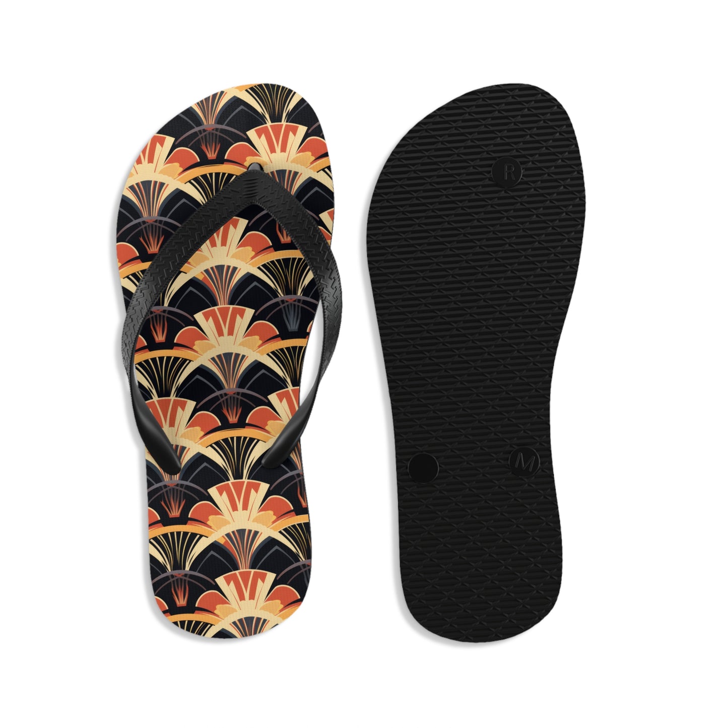 Unisex Flip-Flops - Gilded Highlights