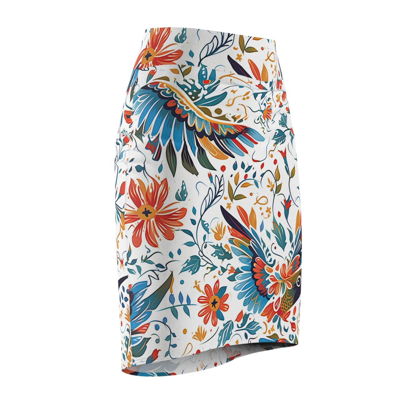 Pencil Skirt - Colibri Abstract