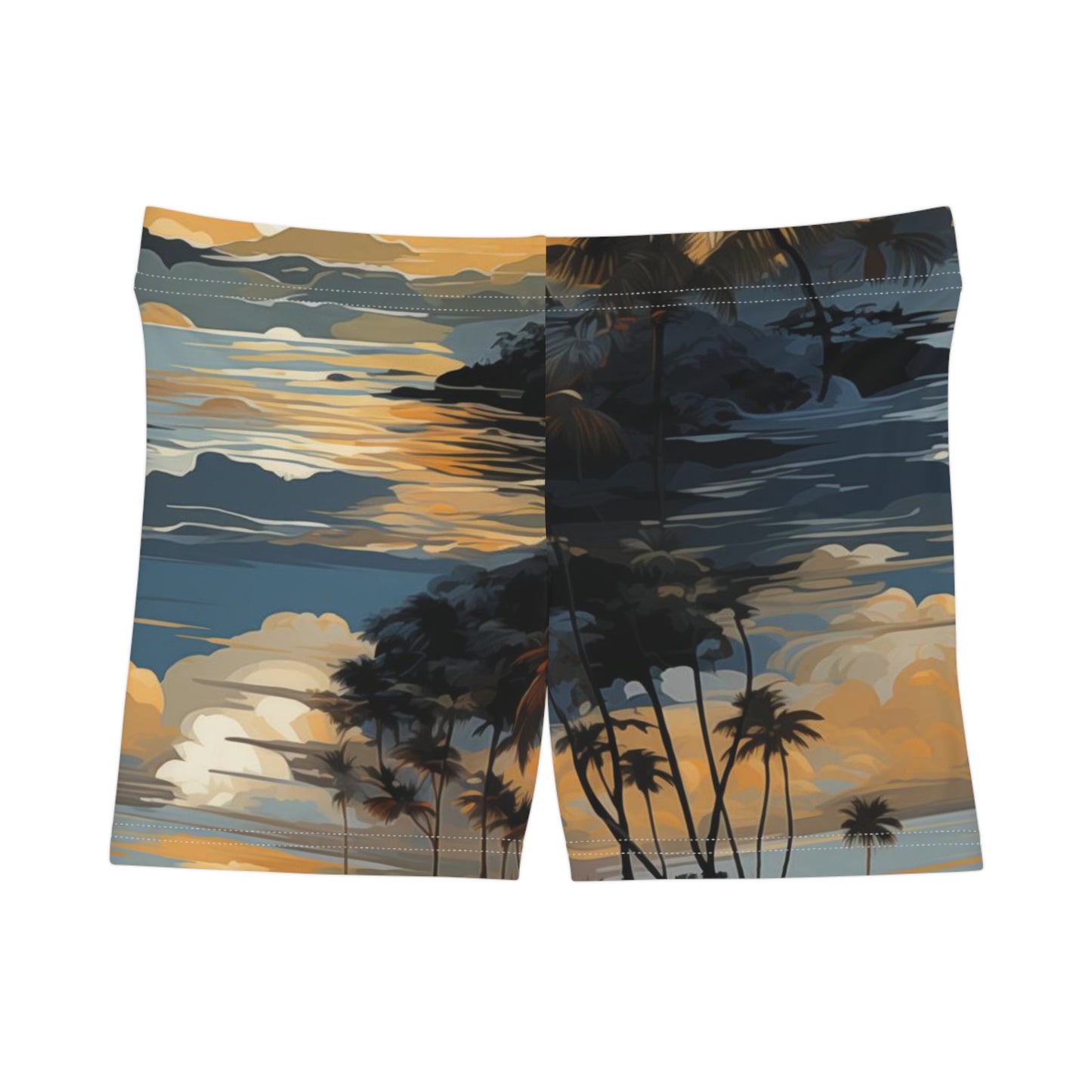 Workout Shorts - Bjrn Padmasana Palm Trees