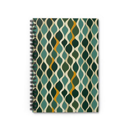 Spiral Notebook with Ruled Line - Deco Aqua Ringlets