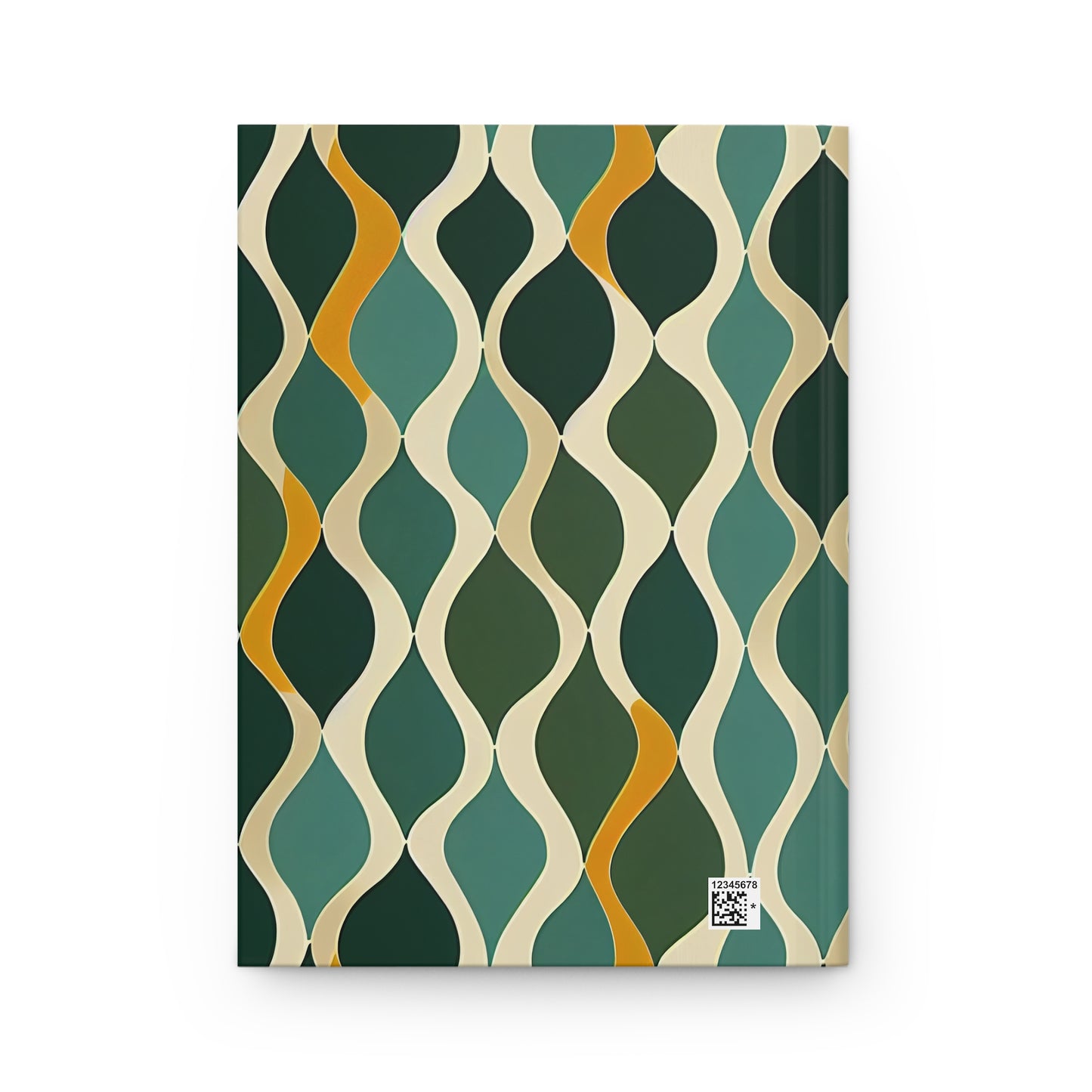 Hardcover Journal - Deco Aqua Ringlets