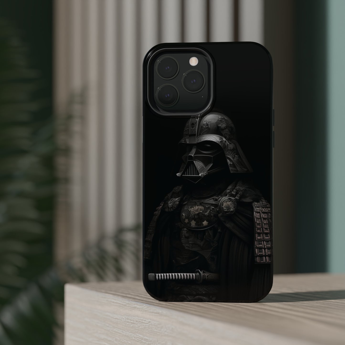 MagSafe Tough iPhone Case - Darth Vader Samurai Black White Photograph 1870