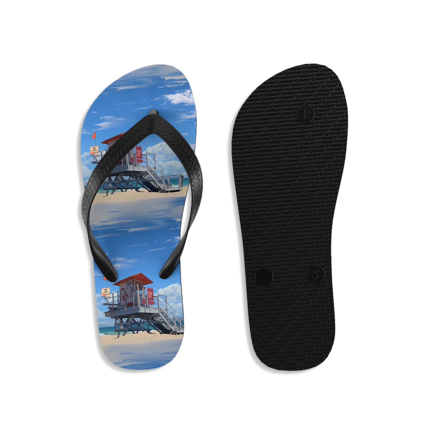 Unisex Flip-Flops - Love and Santa Monica