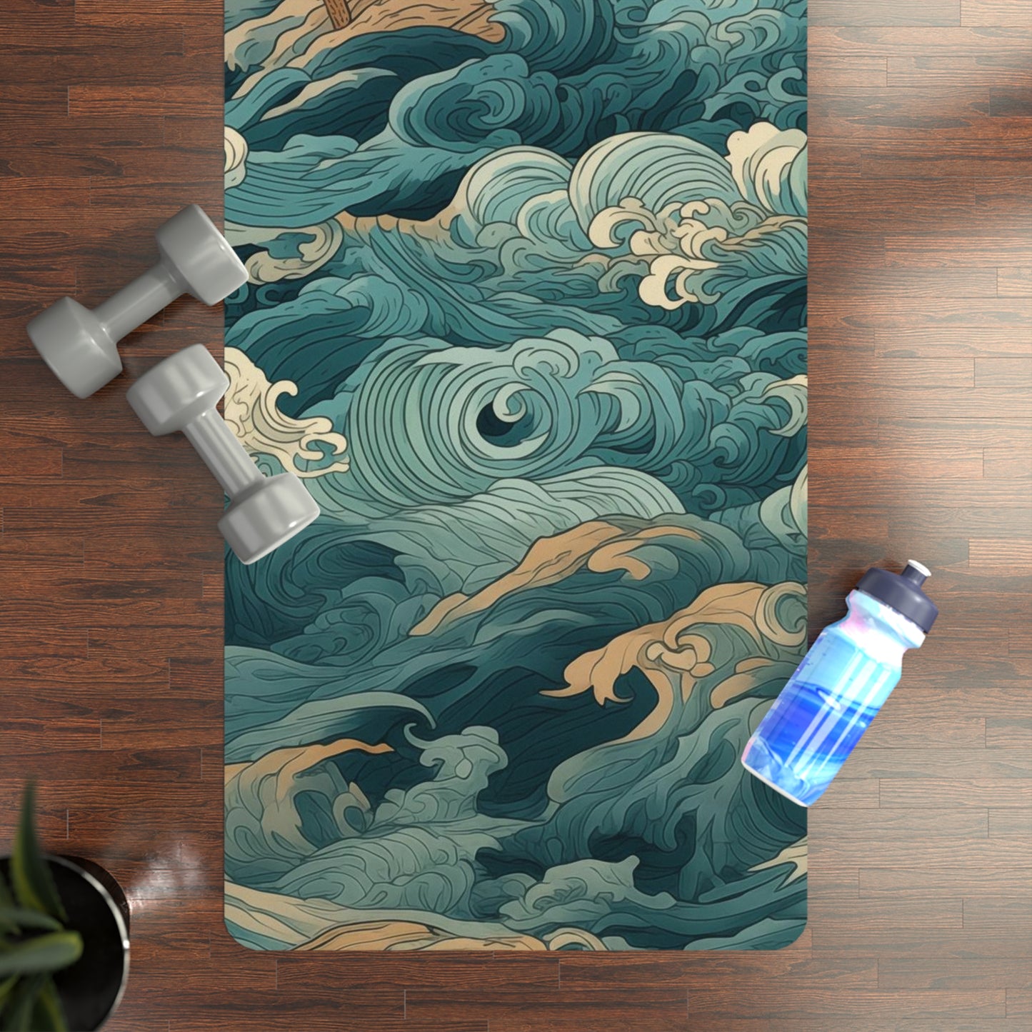 Rubber Yoga Mat- Elric Belmont Anime Ocean