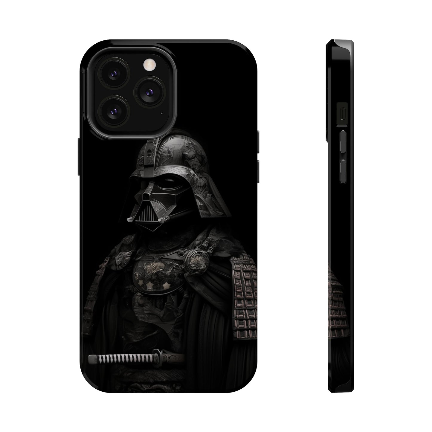 MagSafe Tough iPhone Case - Darth Vader Samurai Black White Photograph 1870