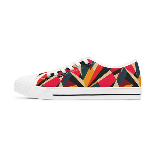 Women's Low Top Sneakers - Abstract Burst