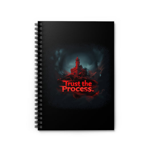 Spiral Notebook with Ruled Line - Trust The Process Horror