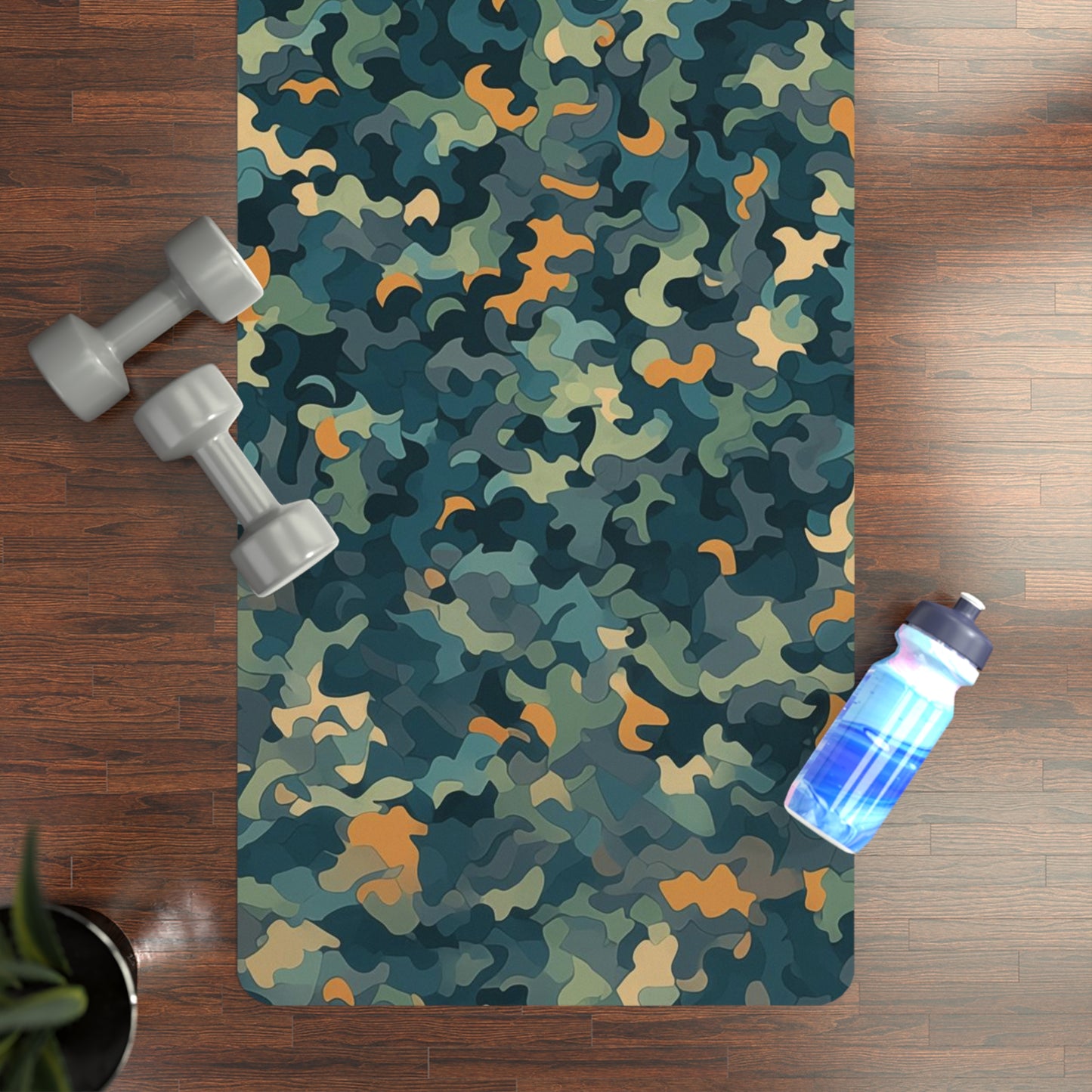 Rubber Yoga Mat- Jacquette Sirsasana Camouflage