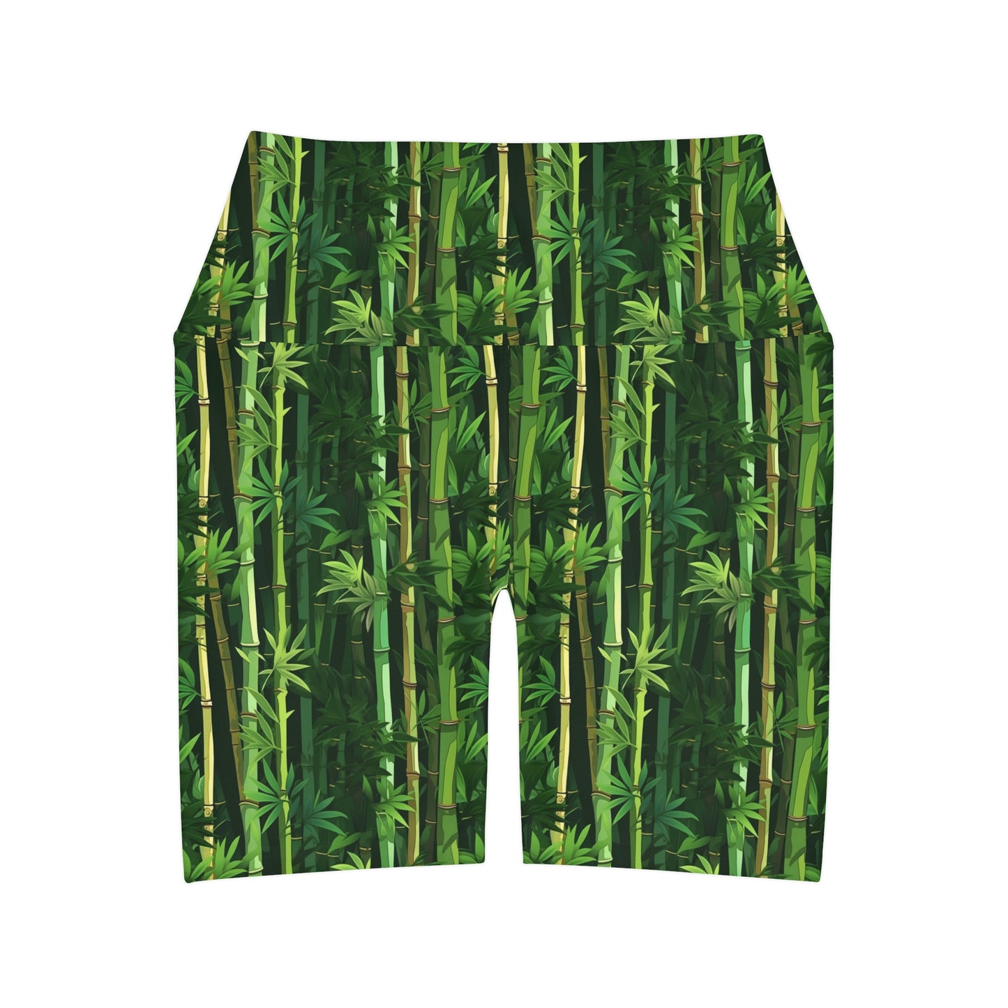 High Waisted Yoga Shorts - Secret Forest