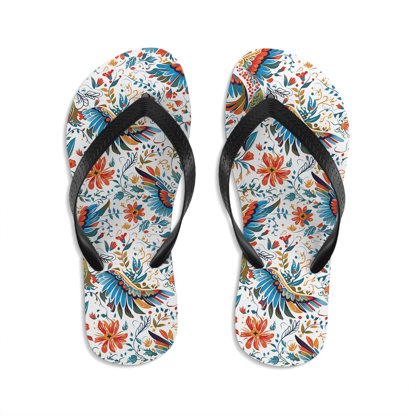 Unisex Flip-Flops - Colibri Abstract