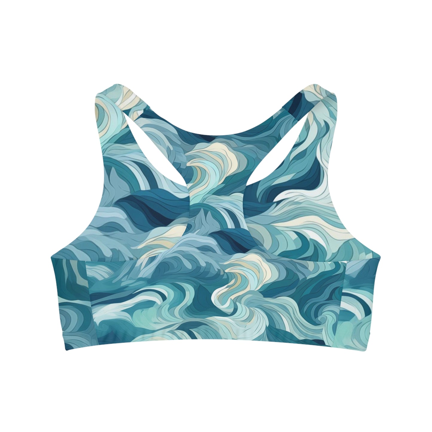 Sports Bra - Drew Florence Oceanwaves