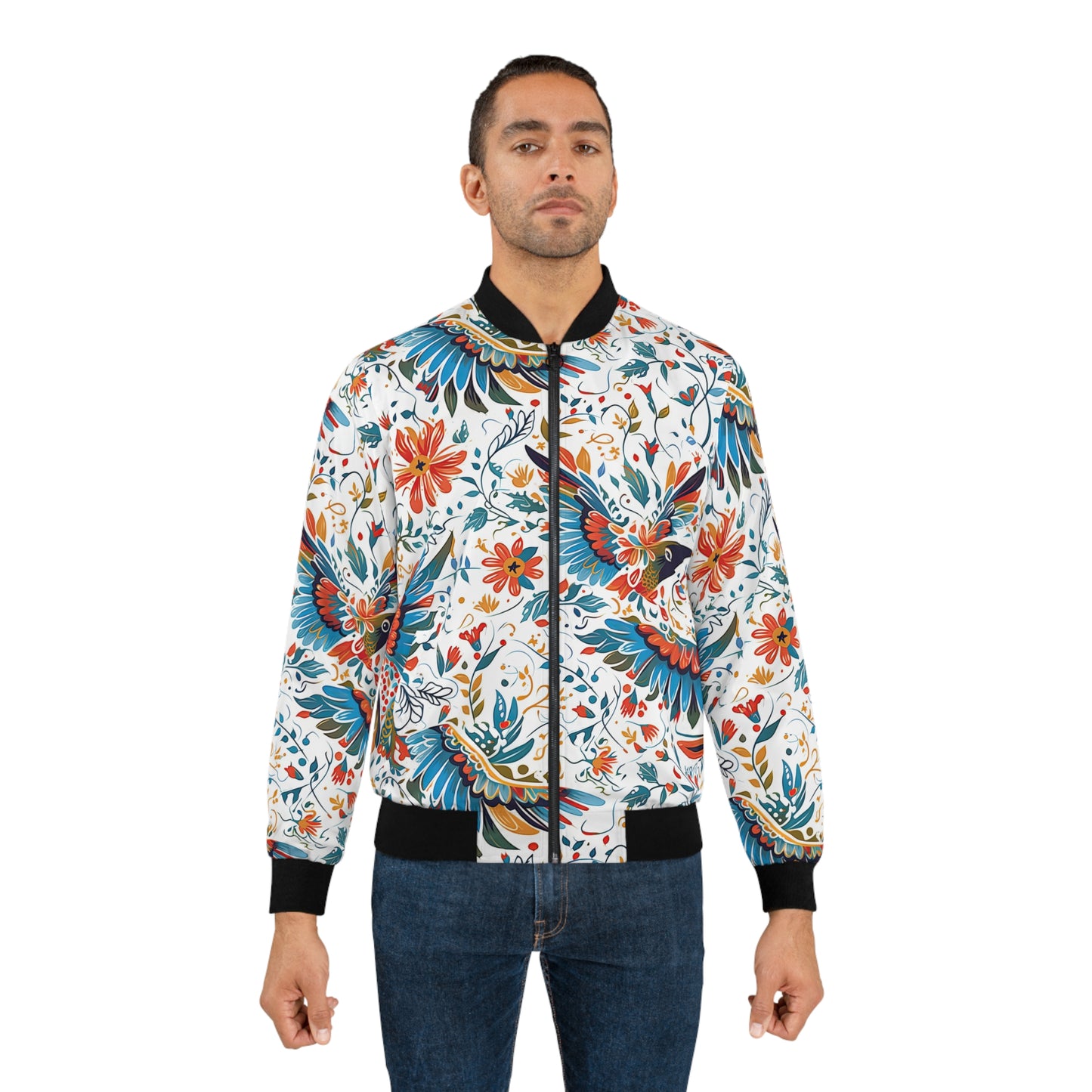 Men's Bomber Jacket - Colibri Abstract