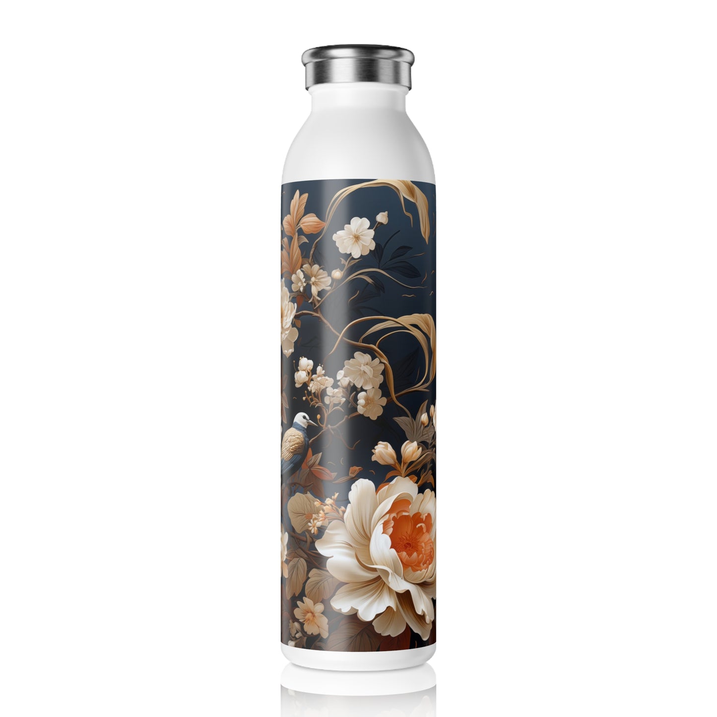 Slim Water Bottle - Madalena Makarasana Chinoiserie