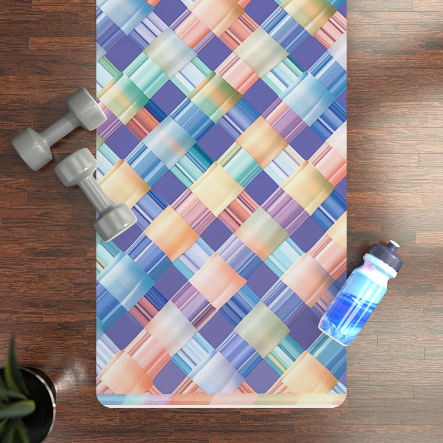 Rubber Yoga Mat- Edmund London Gingham