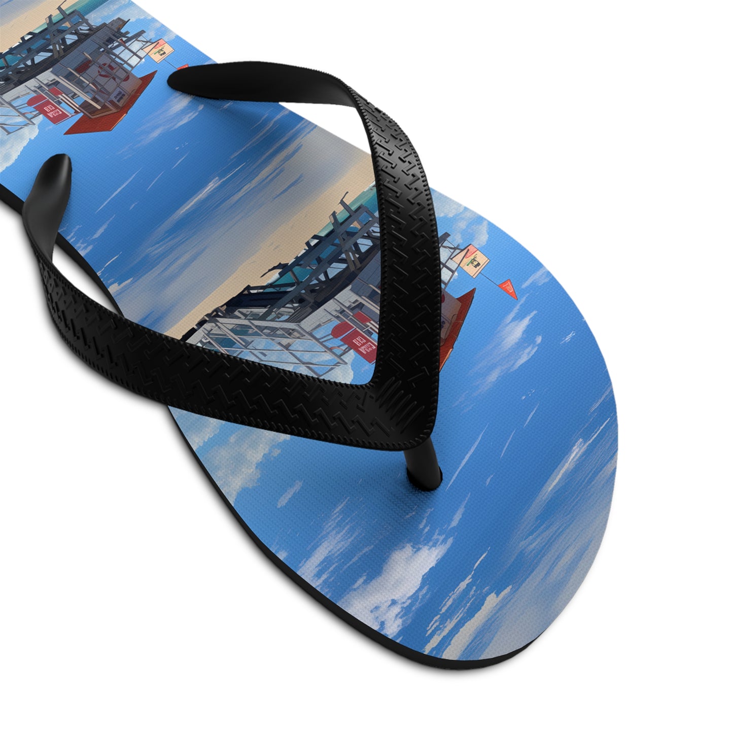 Unisex Flip-Flops - Love and Santa Monica