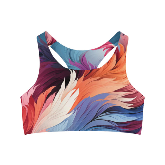 Sports Bra - Bard Makarasana Retro Anime Abstract