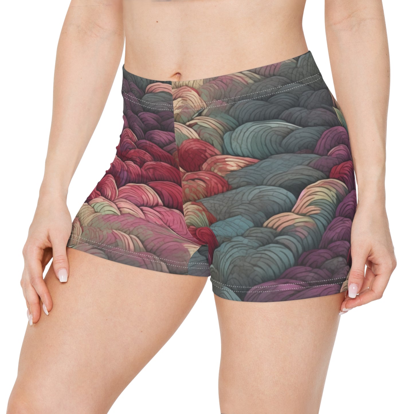 Workout Shorts - Dorothy Giverny Brocade