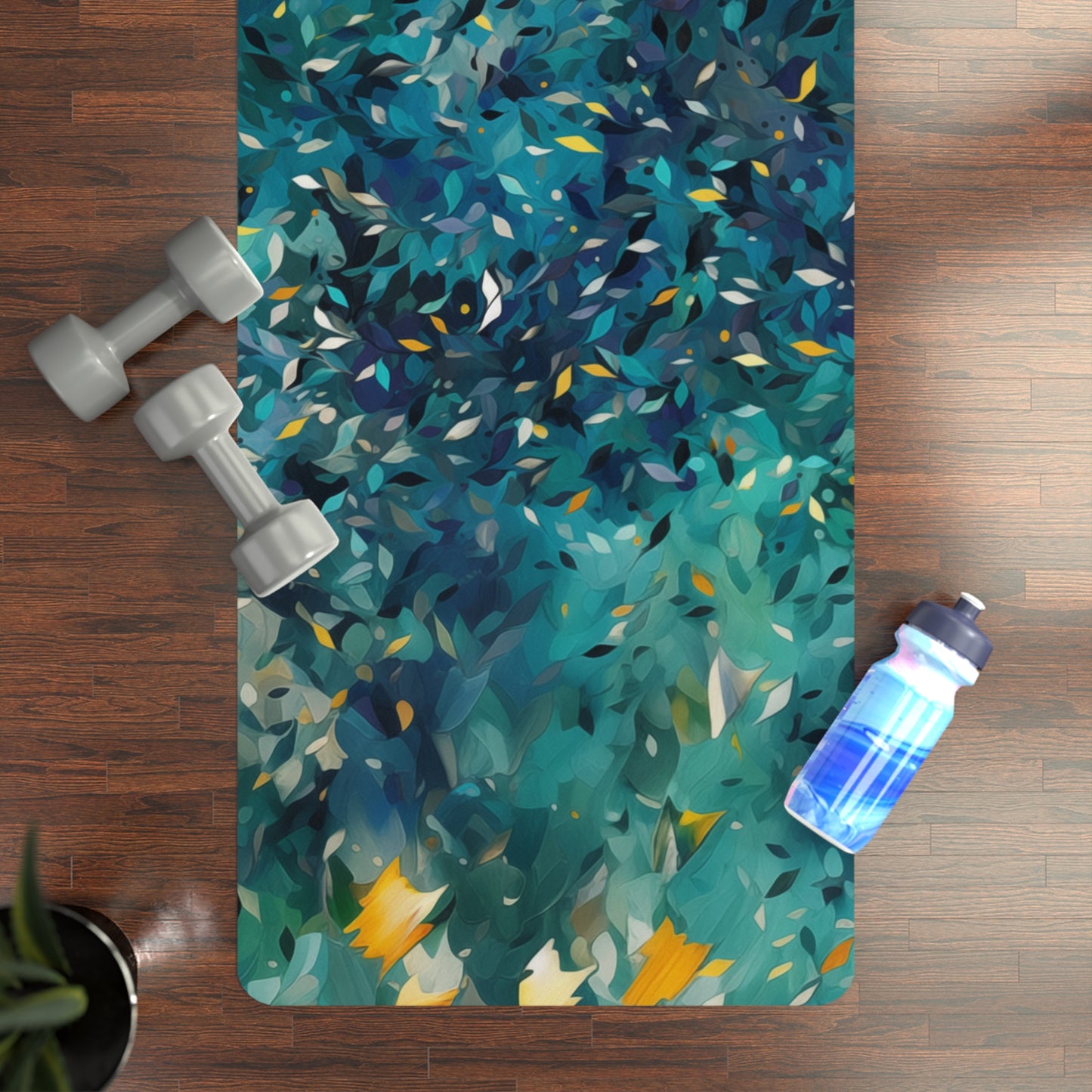 Rubber Yoga Mat- William Long Island Ombre