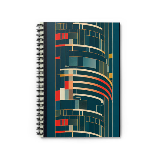 Spiral Notebook with Ruled Line - Mecha Modernist
