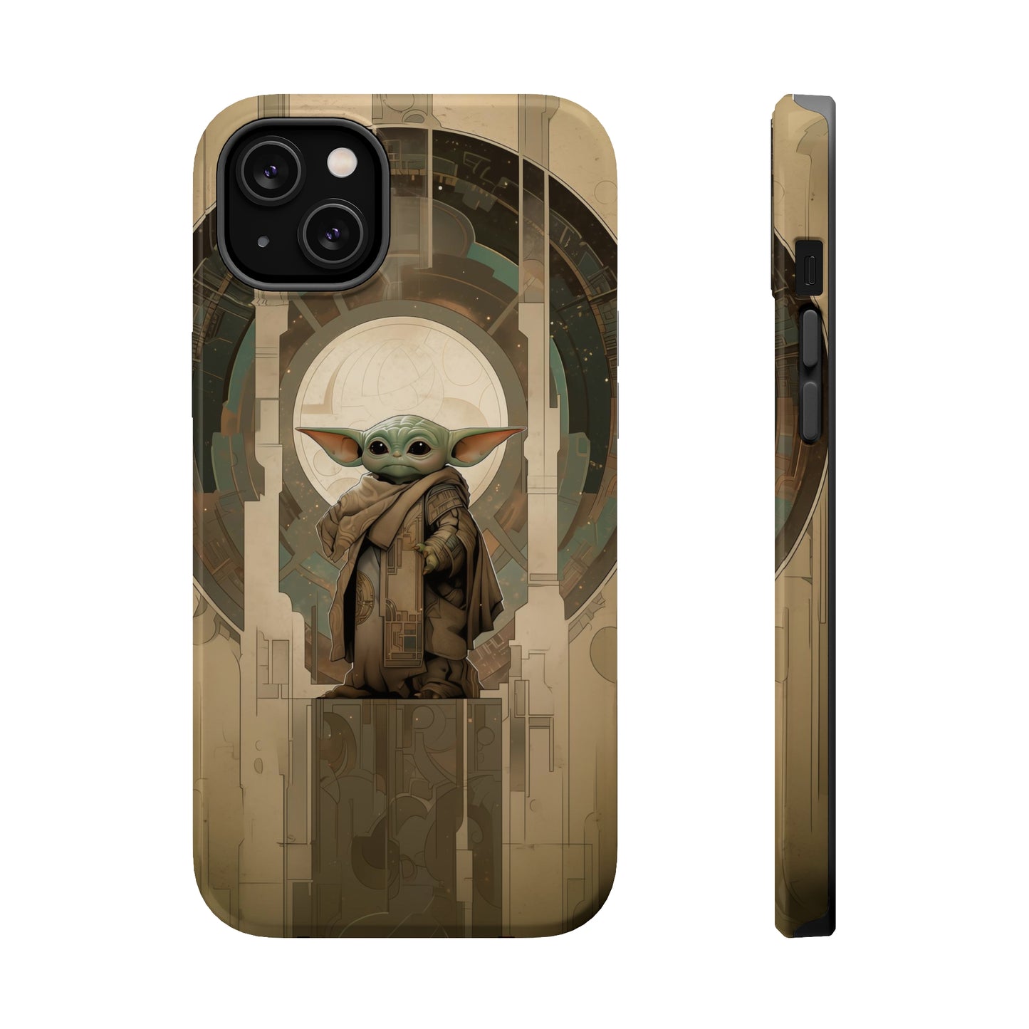 MagSafe Tough iPhone Case - Baby Yoda Grogu Art Deco style by Frank Lloyd Wright