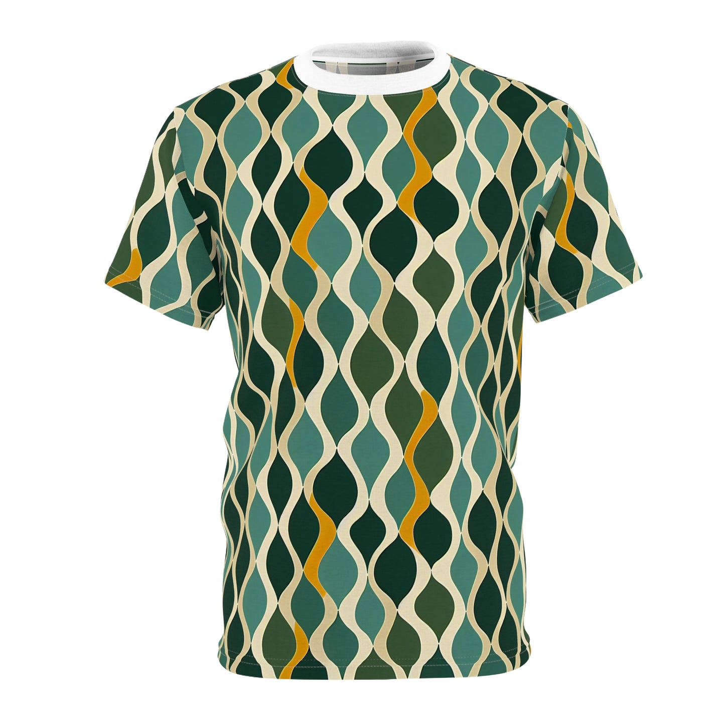 Unisex Tee Shirt - Deco Aqua Ringlets