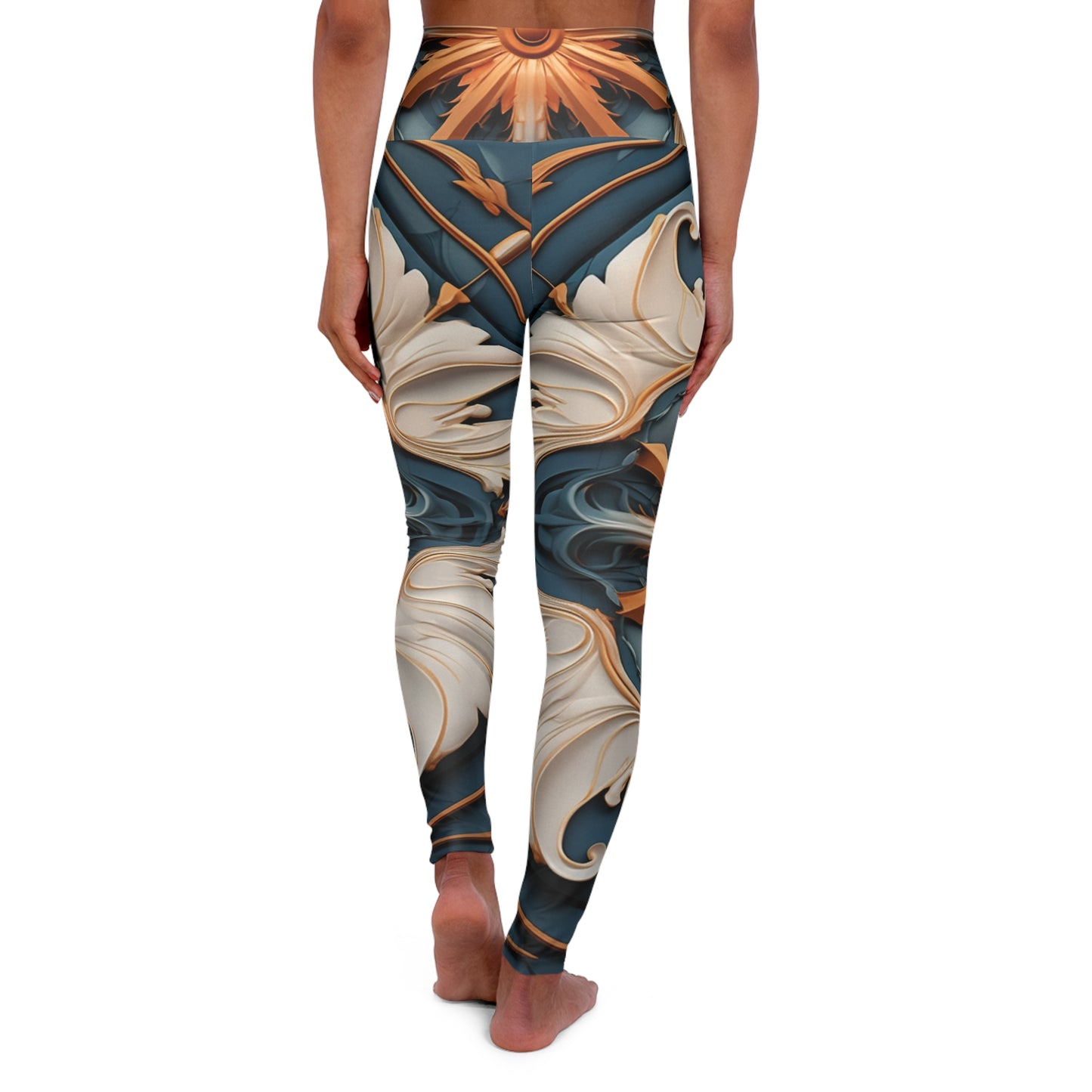 High Waisted Leggings - Provencal Oil.