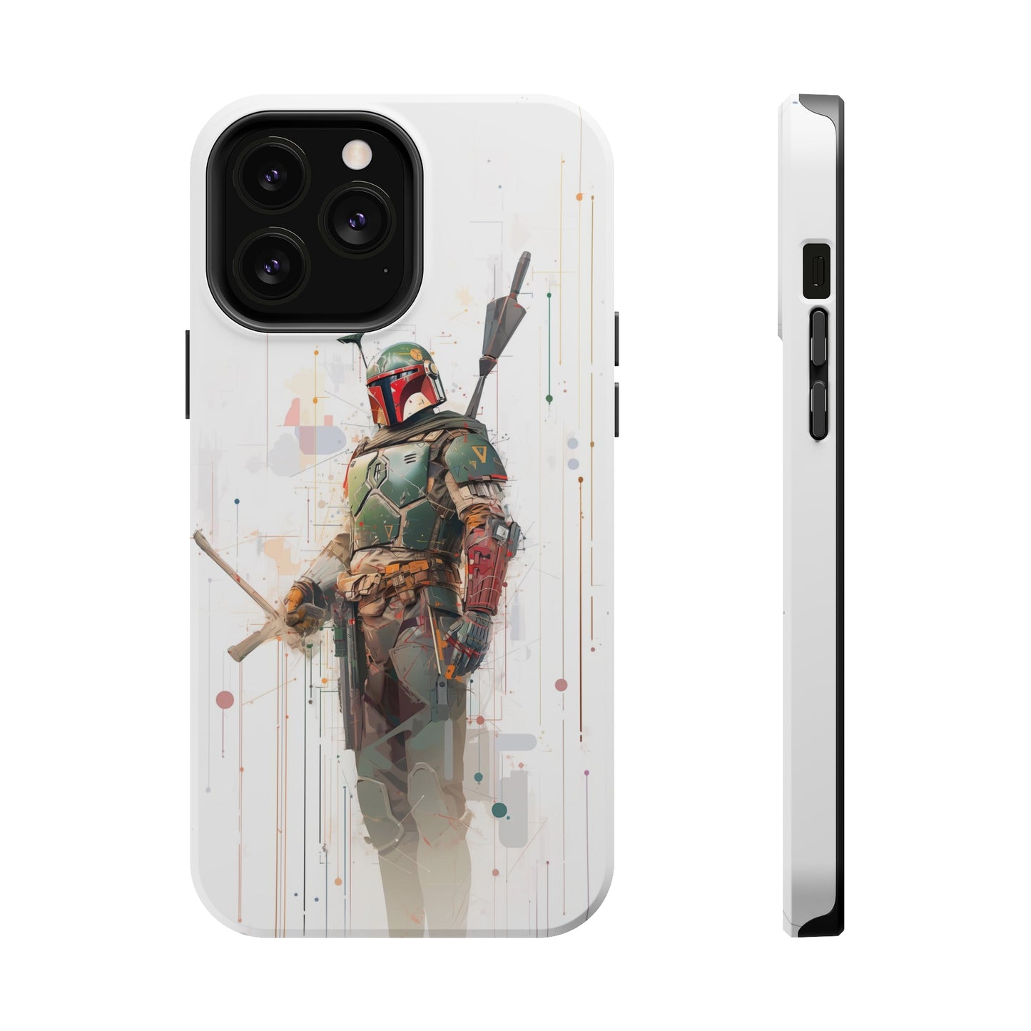 MagSafe Tough iPhone Case - Boba Fett infographic illustration