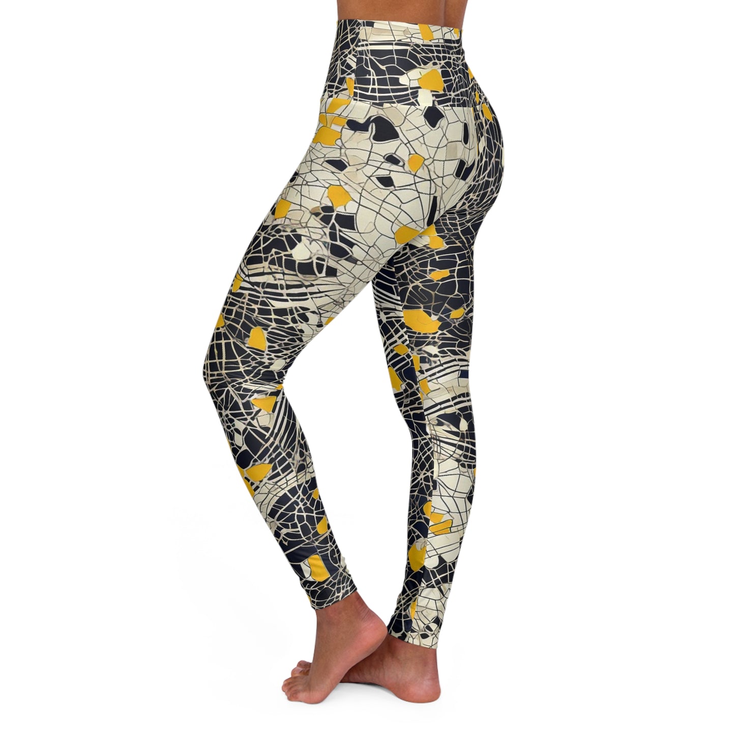 High Waisted Leggings - Abstractic Prosaic