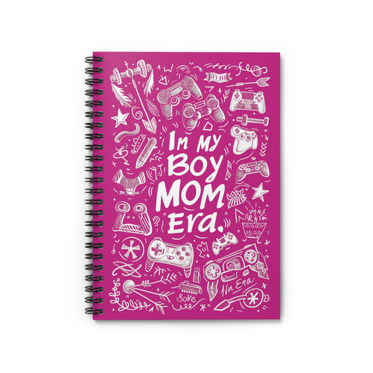 Spiral Notebook with Ruled Line - In My Boy Mom Era - Gamer