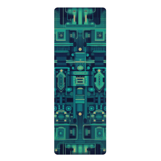 Rubber Yoga Mat- Annora Phalakasana Space Invader