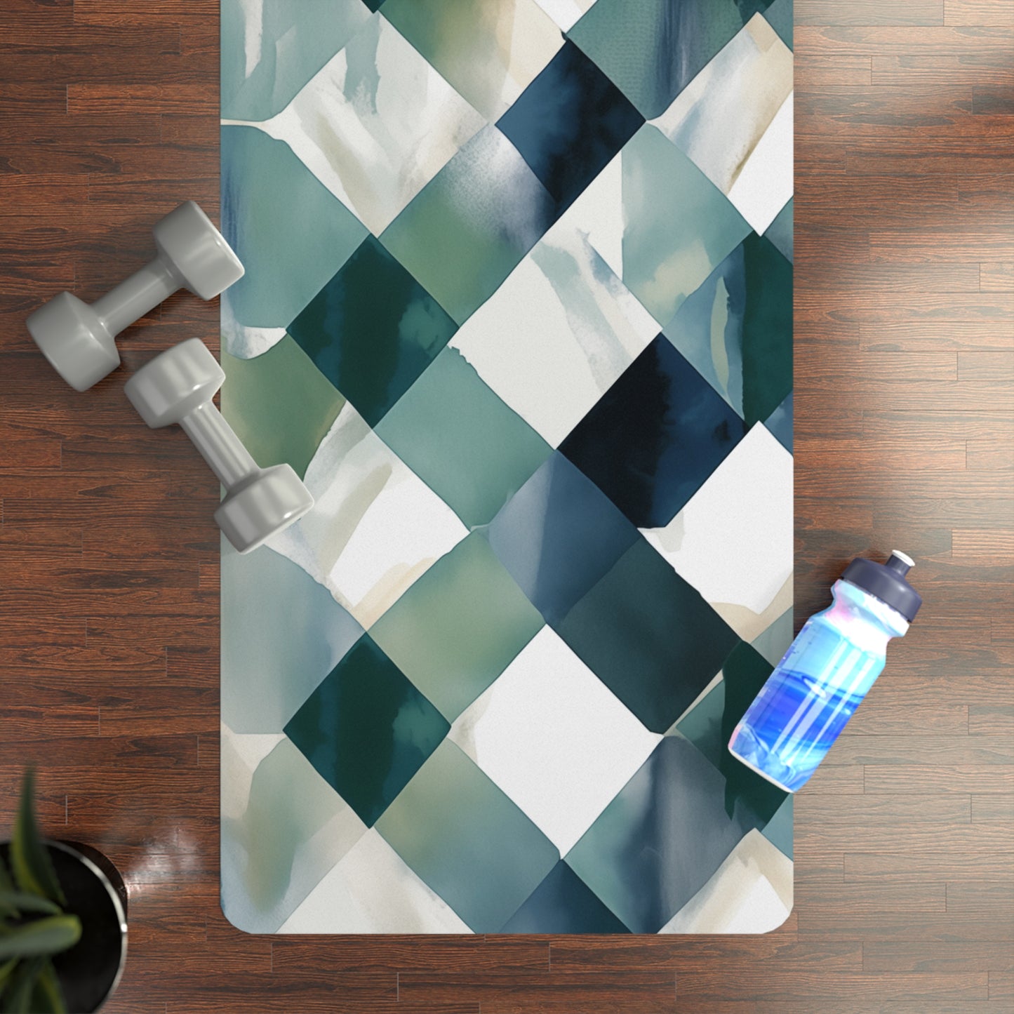 Rubber Yoga Mat- Wolf Chadds Ford Harlequin