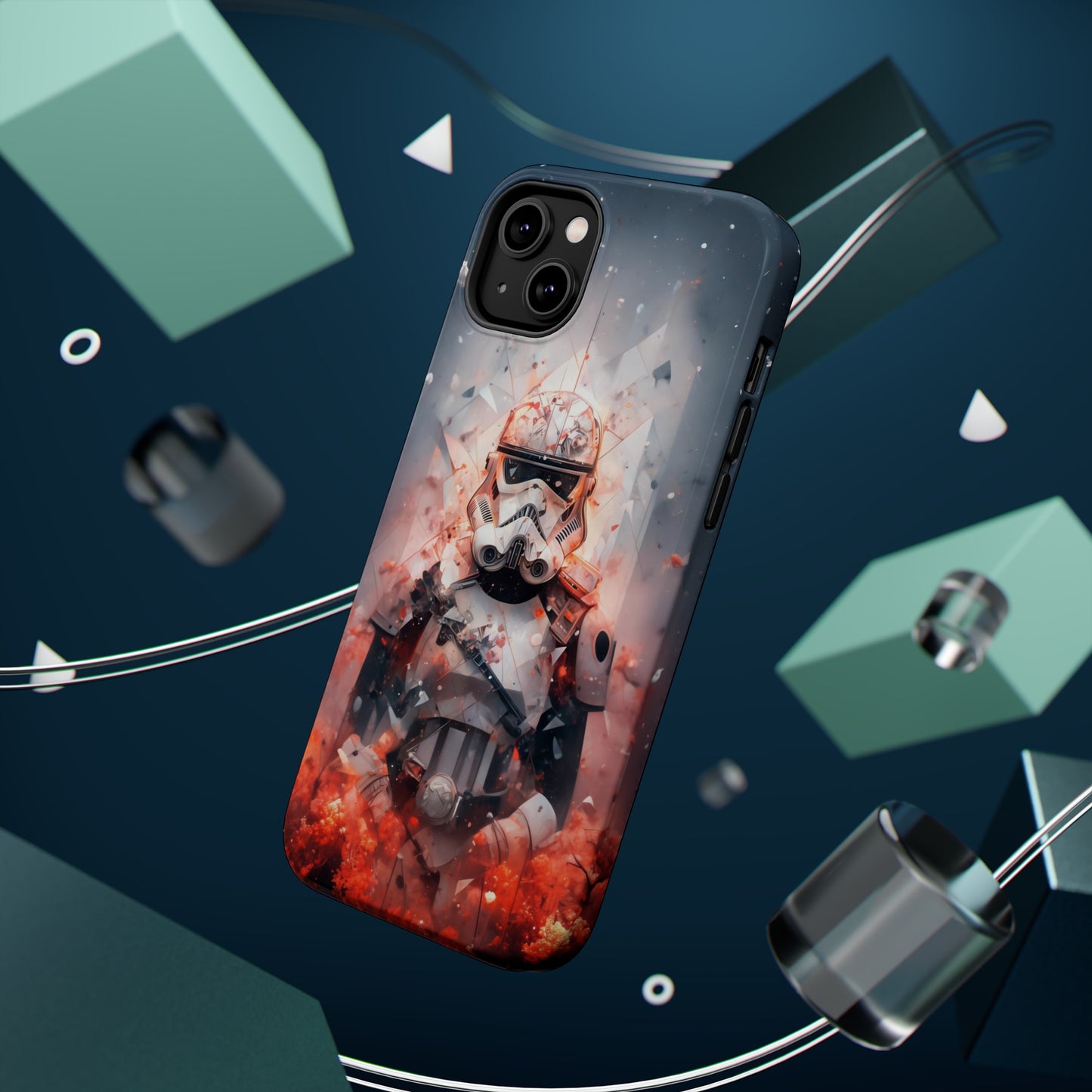 MagSafe Tough iPhone Case - Snow trooper Double Exposure