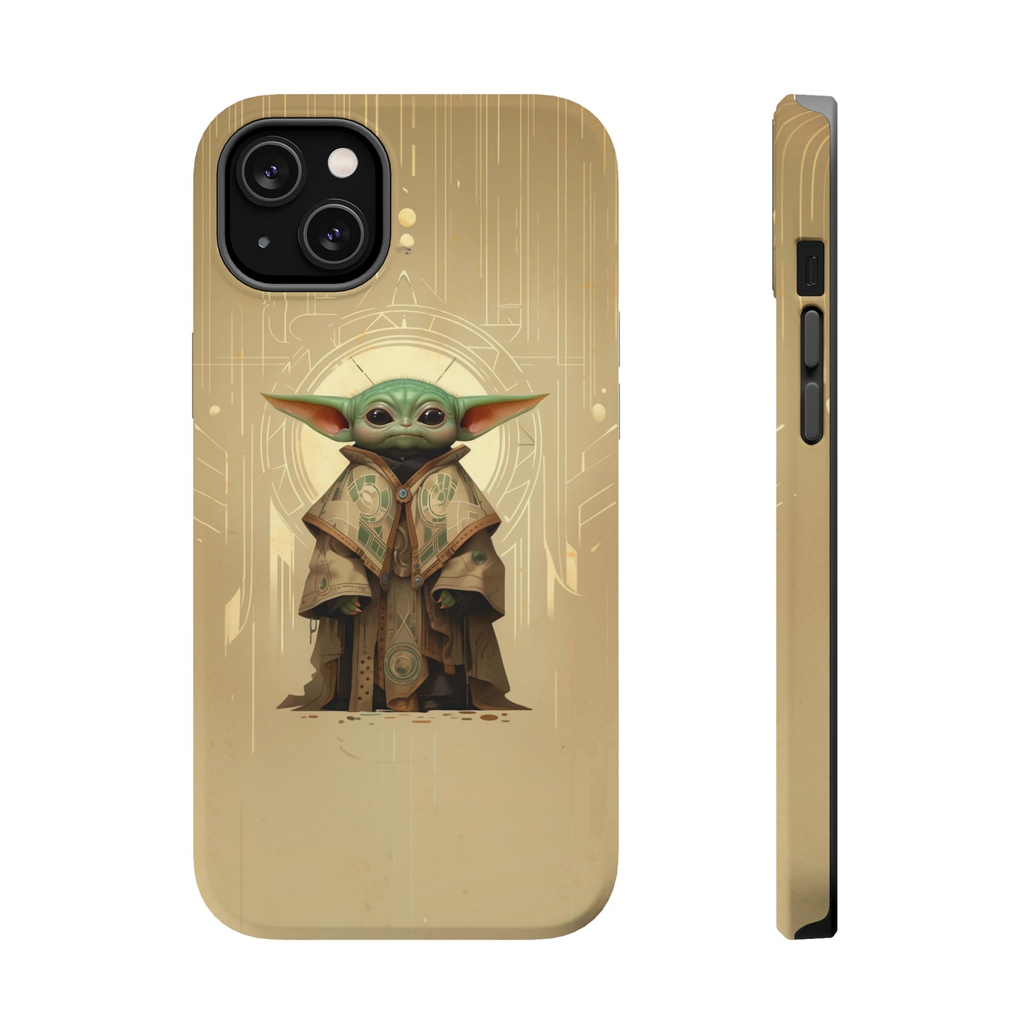 MagSafe Tough iPhone Case - Baby Yoda Grogu Art Deco Frank Lloyd Wright Design