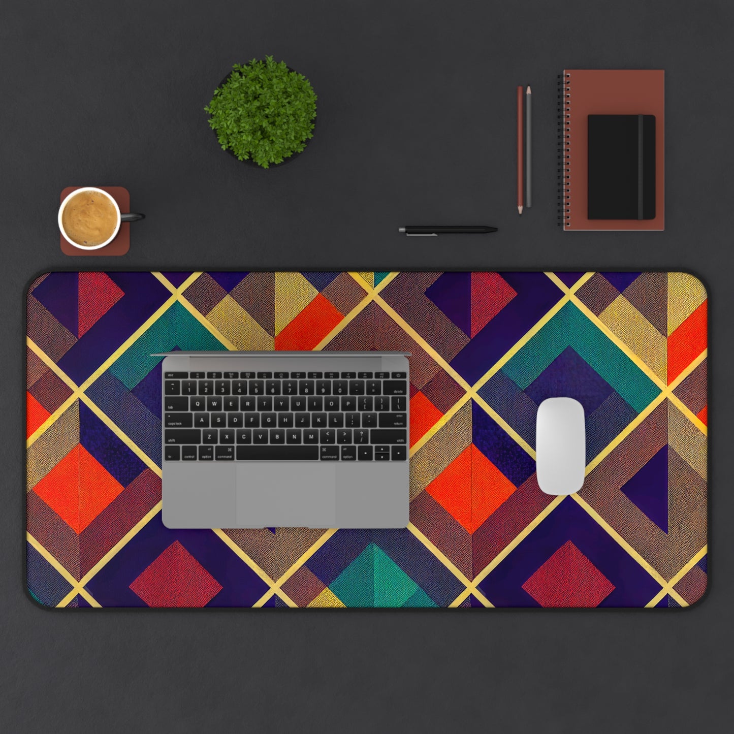 Desk Mat - Herringbone Kaleidoscope