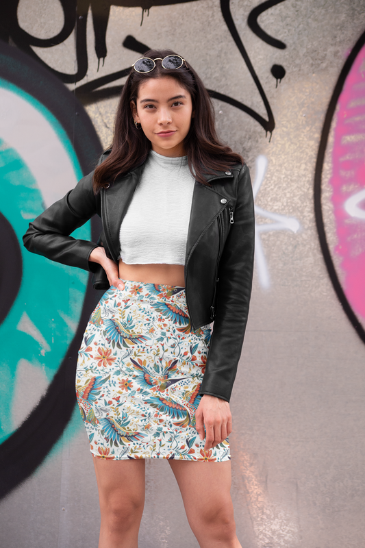 Pencil Skirt - Colibri Abstract