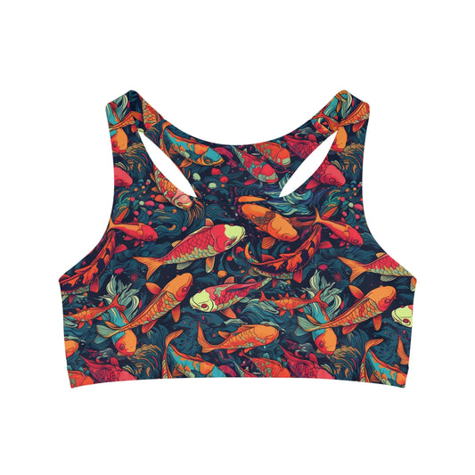 Koi Menagerie - Seamless Sports Bra