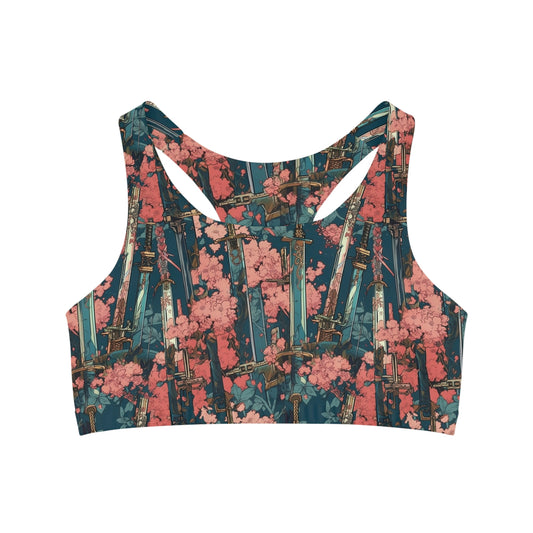 Katanas & Cherry Blossoms - Seamless Sports Bra