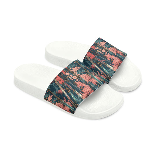 Katanas & Cherry Blossoms - Women's Removable-Strap Sandals